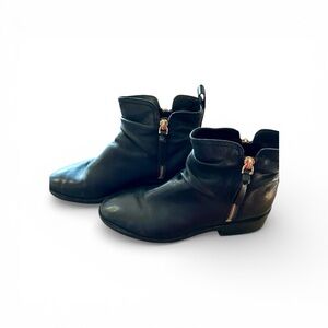 Cole Haan Harrington Grand Slouch Black Leather GrandOS Booties sz 7.5